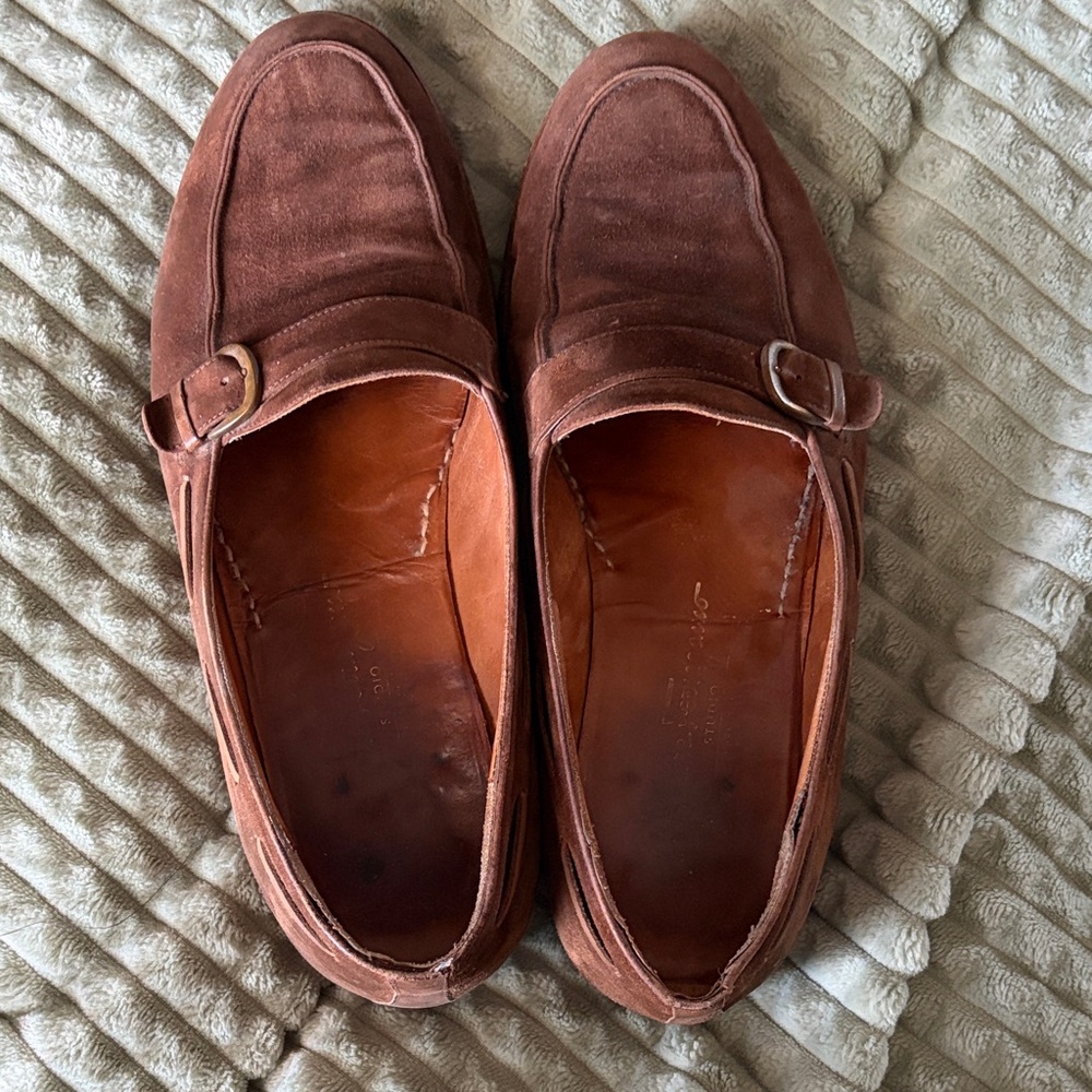 Salvatore Ferragamo Rich Brown Suede Loafers